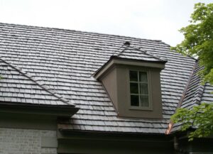 Example of cedar roof shingles on a home